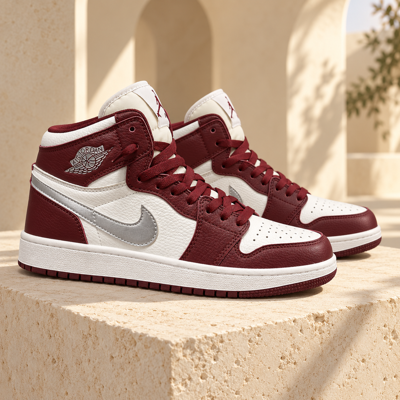 Air Jordan 1 Mid Bordeaux studio