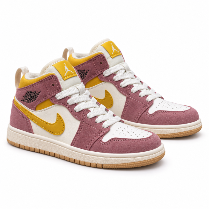 Air Jordan 1 Mid Pink Yellow main