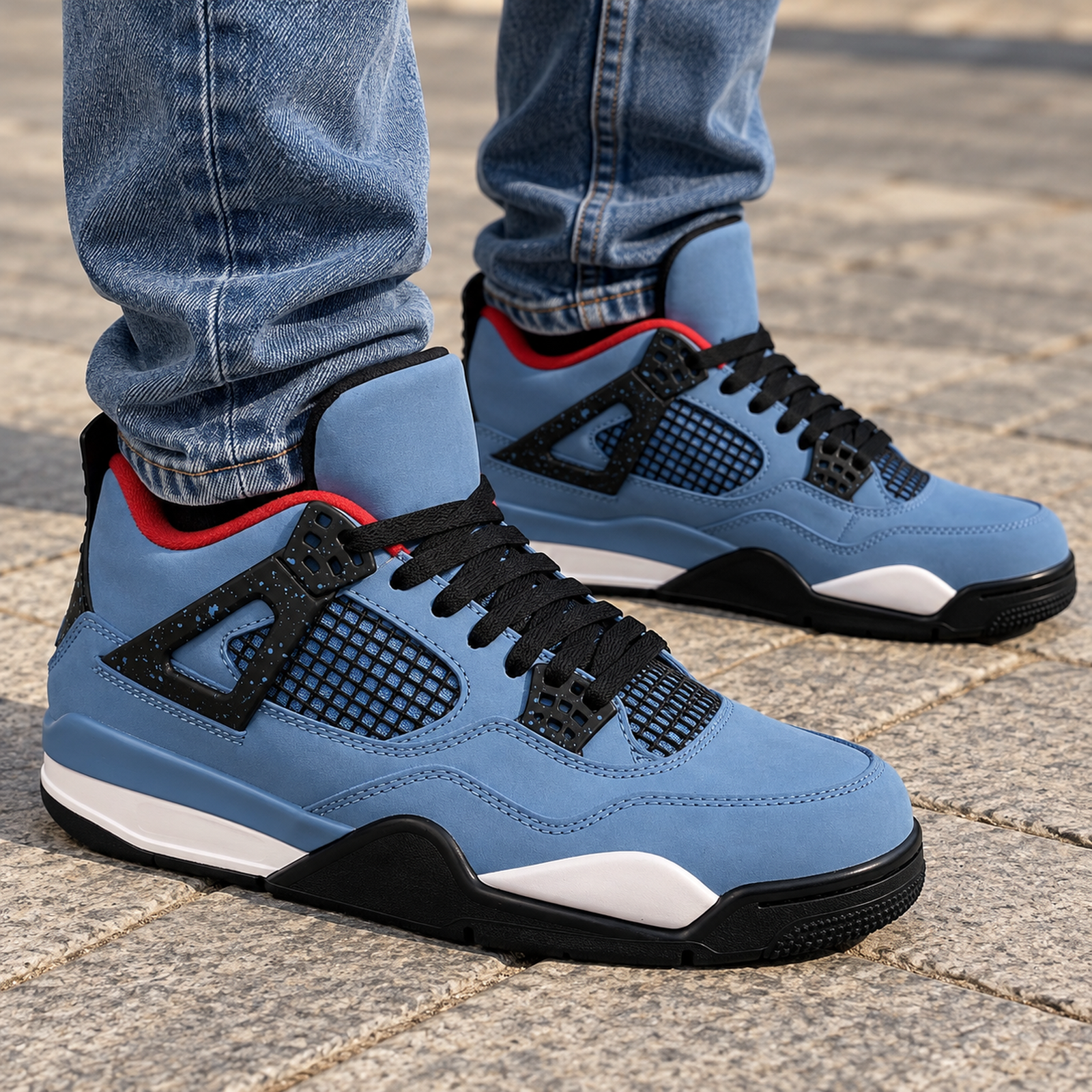 Air Jordan 4 Cactus Jack Blue onfoot