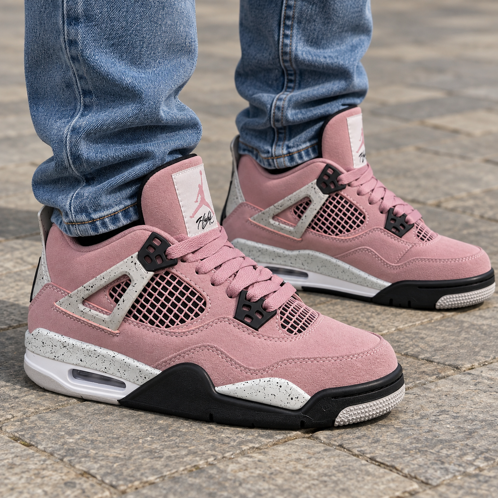 Air Jordan 4 Orchid Pink onfoot